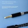 Handcrafted Earphone Cable with 16-strand Silver-plated Wire and Gold-plated Connectors for Iron Triangle LS200 LS70 LS50 CKR100 E40-DETAIL~5