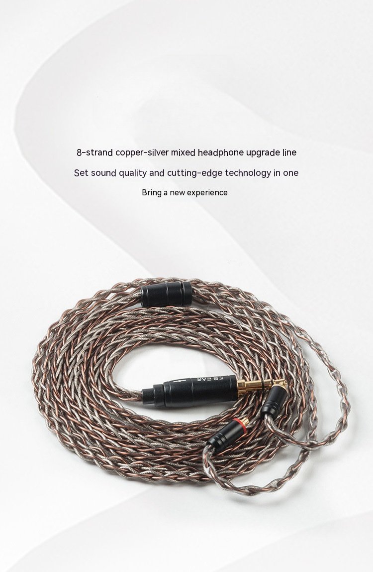 Handcrafted Earphone Cable with 8-Core Silver-Plated Oxygen-Free Copper and Gold-Plated Connectors for Sennheiser IE300 IE600 Sony N3AP-DETAIL~1