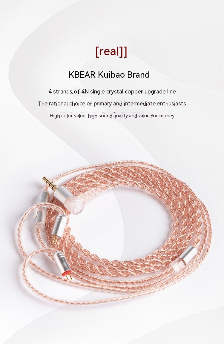 Handcrafted Earphone Cable with 4-Core Oxygen-Free Copper Silver-Plated Wires and Gold-Plated Connectors for Shure 846 535 - Xelento Generation 2 MMCX Cable-DETAIL~1