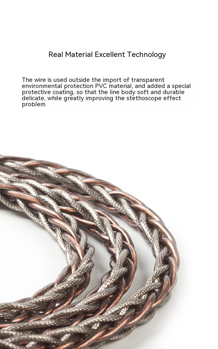 Handcrafted Earphone Cable with 8-Core Silver-Plated Oxygen-Free Copper and Gold-Plated Connectors for Sennheiser IE300 IE600 Sony N3AP-DETAIL~3
