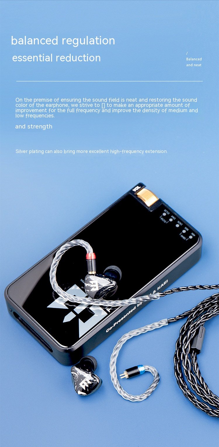 Handcrafted Earphone Cable with 16-strand Silver-plated Wire and Gold-plated Connectors for Iron Triangle LS200 LS70 LS50 CKR100 E40-DETAIL~4