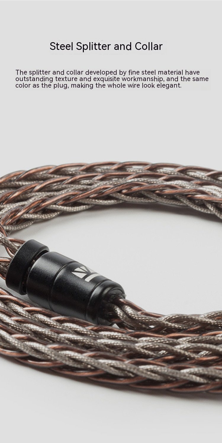 Handcrafted Earphone Cable with 8-Core Silver-Plated Oxygen-Free Copper and Gold-Plated Connectors for Sennheiser IE300 IE600 Sony N3AP-DETAIL~4