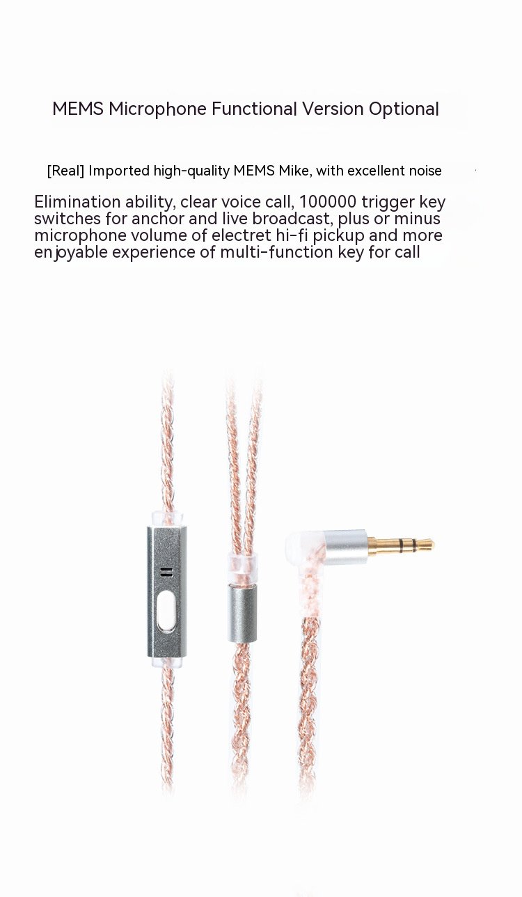 Handcrafted Earphone Cable with 4-Core Oxygen-Free Copper Silver-Plated Wires and Gold-Plated Connectors for Shure 846 535 - Xelento Generation 2 MMCX Cable-DETAIL~4