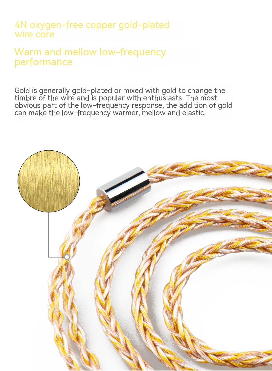 Handmade Earphone Cable with 8 Core Silver Plated Oxygen-Free Copper Wire for ATH-M50X and Sennheiser HD590-Details-01