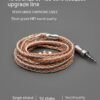 Handcrafted Silver-Plated Earphone Cable with Gold-Plated Connectors for Sony, Sennheiser, Audeze, and More - 2.5mm Balanced MMCX Upgrade Cable-Details-01