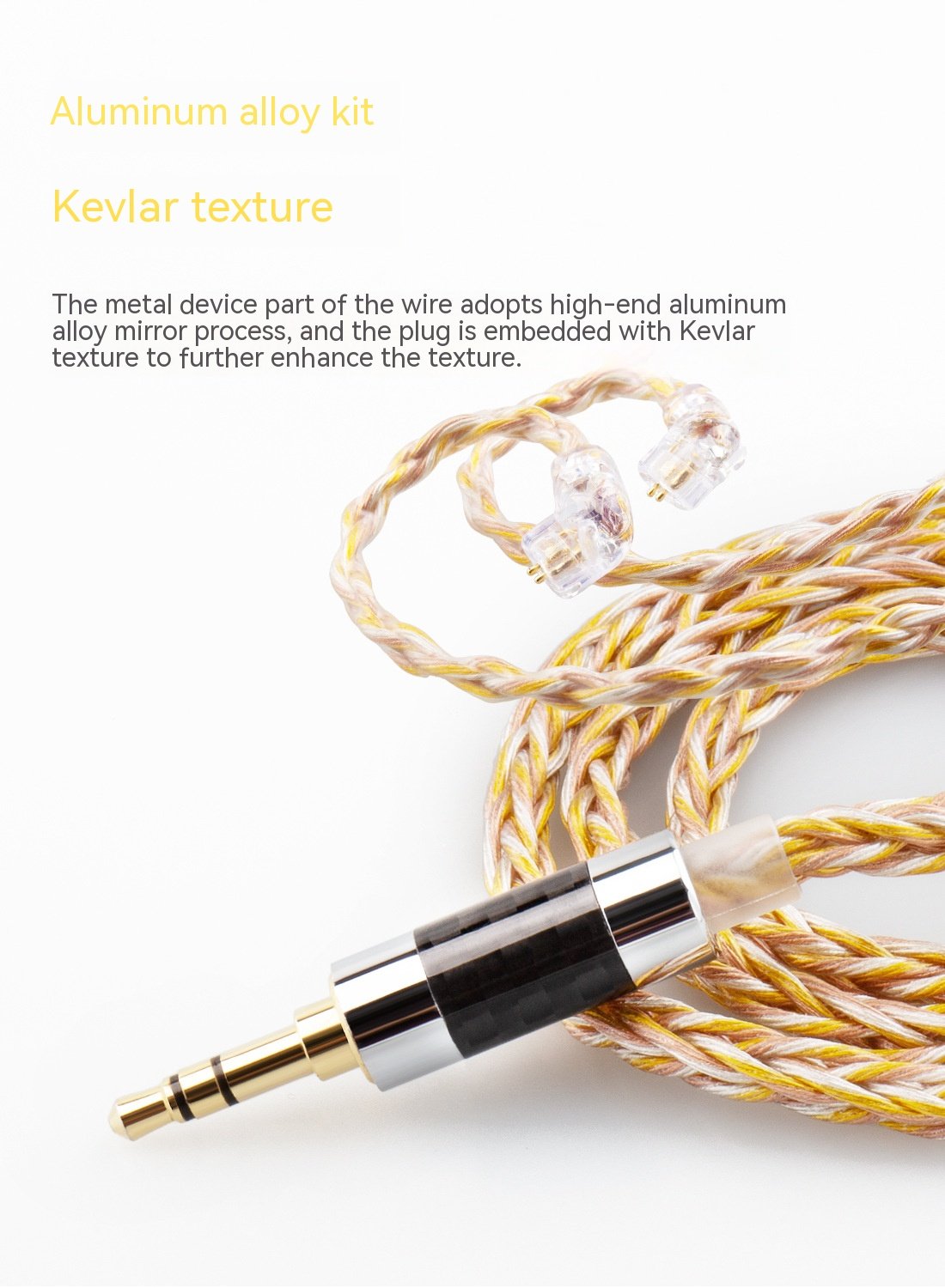 Handmade Earphone Cable with 8 Core Silver Plated Oxygen-Free Copper Wire for ATH-M50X and Sennheiser HD590-Details-04