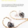 Handmade Earphone Cable with 8 Core Silver Plated Oxygen-Free Copper Wire for ATH-M50X and Sennheiser HD590-Details-05