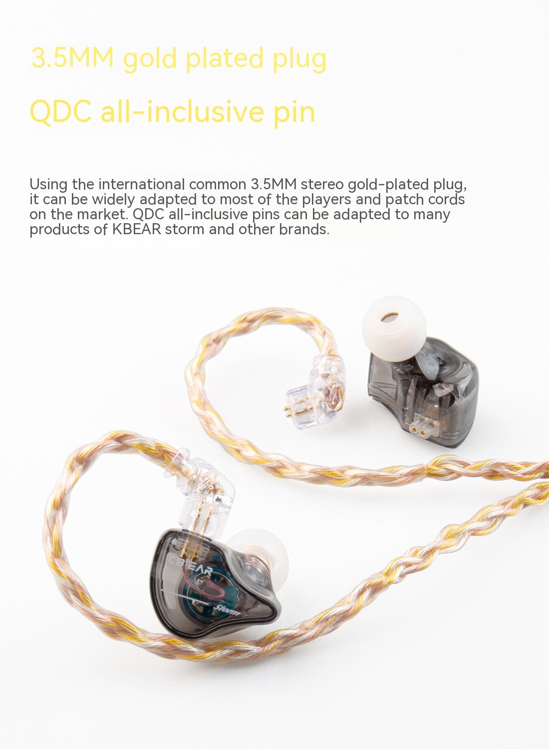 Handmade Earphone Cable with 8 Core Silver Plated Oxygen-Free Copper Wire for ATH-M50X and Sennheiser HD590-Details-05