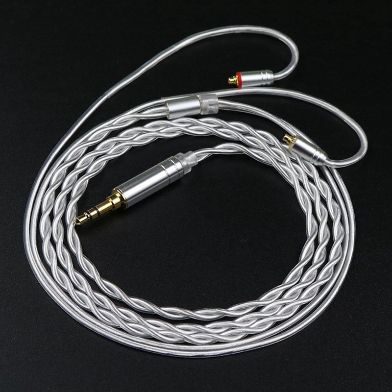 Premium Upgrade DIY Headphone Cable 2-Core Single Crystal Copper Silver Plated Earphone Wire for Sennheiser Beyerdynamic Audio-Technica - Headphone cable10