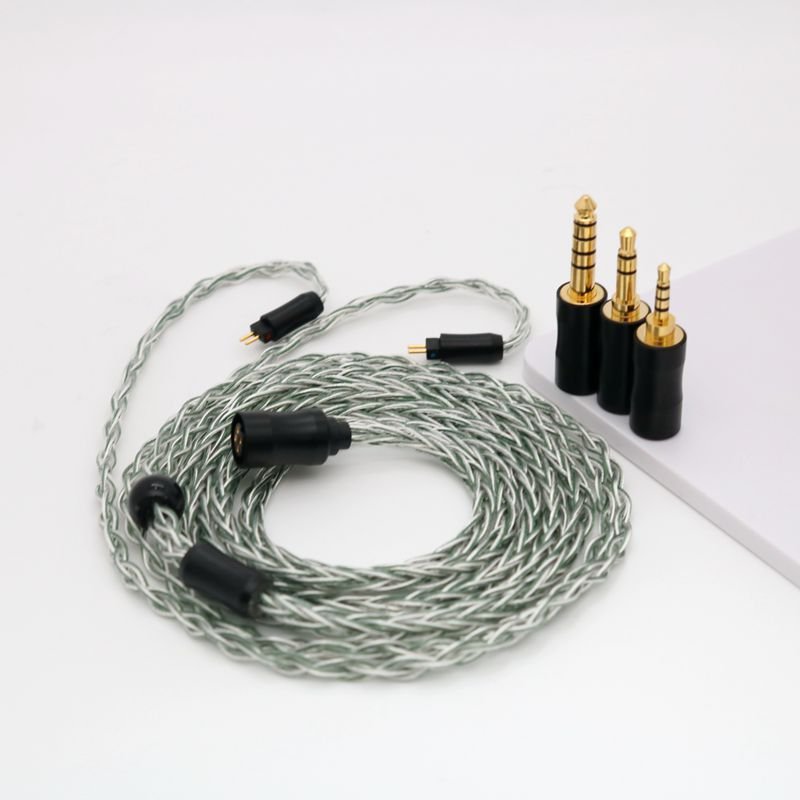 Elevate Your Audio Game with our High-performance Three-in-One Single Crystal Copper Silver-Plated Earphone Cable-Headphone cable140