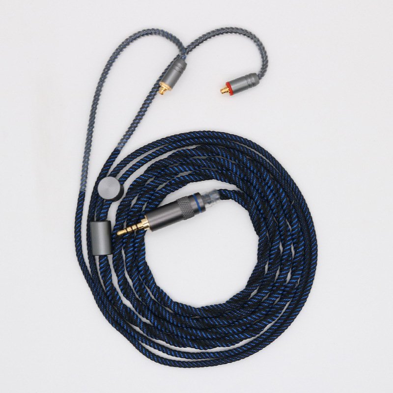 8-Core Deep Blue Silver-Plated Single Crystal Copper Headphone Cable DIY Upgrade Cable for Sennheiser-Headphone cable143