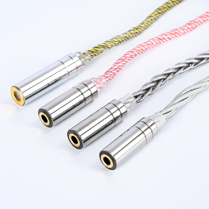 Upgrade Your Earphones with 2-Core Mic Cotton Yarn: Black Aluminum Casing for Enhanced Durability-Headphone cable168