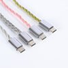 Upgrade Your Earphones with 2-Core Mic Cotton Yarn: Black Aluminum Casing for Enhanced Durability-Headphone cable169