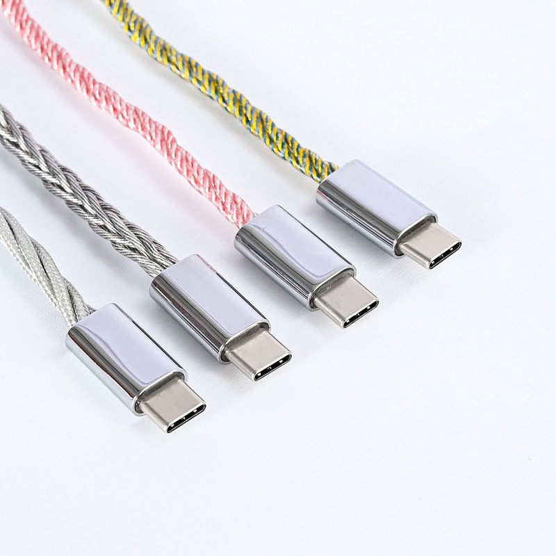 Upgrade Your Earphones with 2-Core Mic Cotton Yarn: Black Aluminum Casing for Enhanced Durability-Headphone cable169