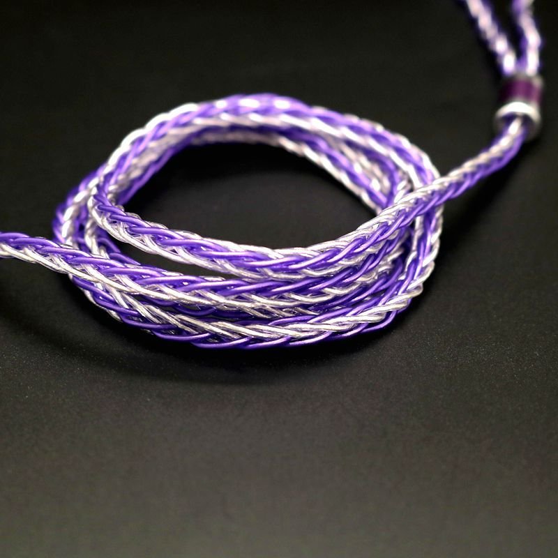 8-Core Deep Blue Silver-Plated Single Crystal Copper Headphone Cable DIY Upgrade Cable for Sennheiser-Headphone cable175
