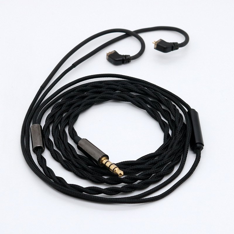 Upgrade Your Earphones with 2-Core Mic Cotton Yarn: Black Aluminum Casing for Enhanced Durability-Headphone cable20