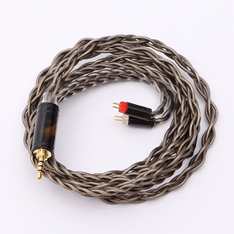 Upgraded 4-Core Brown Graphene Earphone Cable with Ear Hooks for Sennheiser Audio-Technica beyerdynamic-Headphone cable44