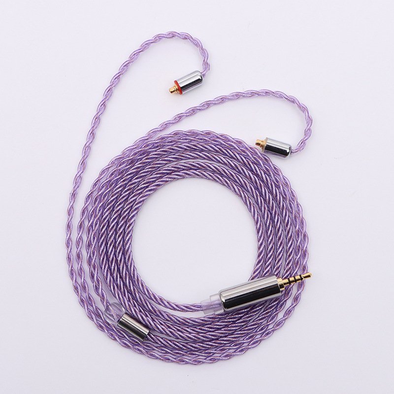 Upgraded 4-core Blue Graphene Braided Earphone Cable for Sennheiser - High Resolution, High Fidelity Single Crystal Copper + Graphene - DIY Earphone Upgrade Cable, Compatible with Sennheiser, beyerdynamic, Audio-Technica-Headphone cable47