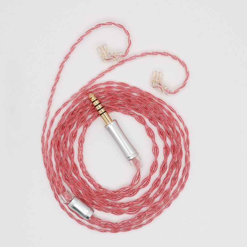 DIY 4-Core Black Twisted Silver-Plated Upgrade Earphone Cable for Sennheiser Audio-Technica beyerdynamic-Headphone cable54