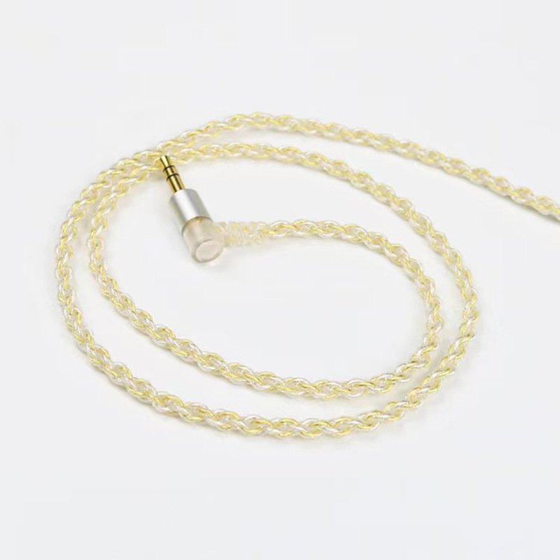 DIY 4-Core Black Twisted Silver-Plated Upgrade Earphone Cable for Sennheiser Audio-Technica beyerdynamic-Headphone cable65