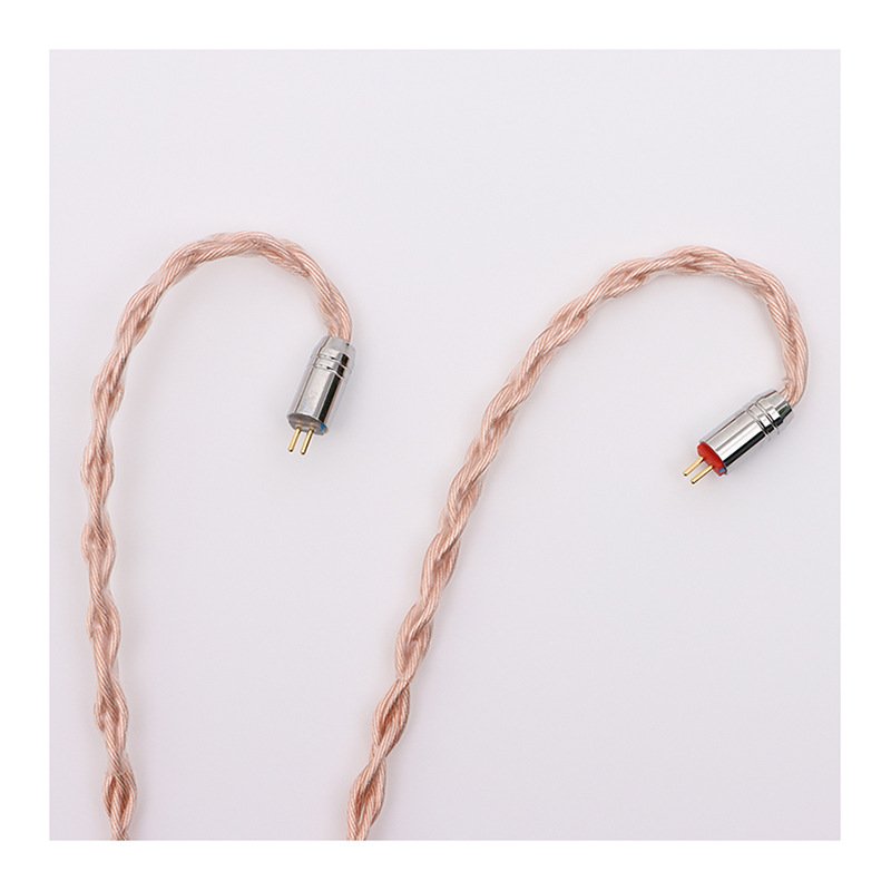 8 strands brown graphene band around ear headphone upgrade cableocc monocrystalline copper + graphene-Headphone cable94