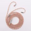 8 strands brown graphene band around ear headphone upgrade cableocc monocrystalline copper + graphene-Headphone cable95