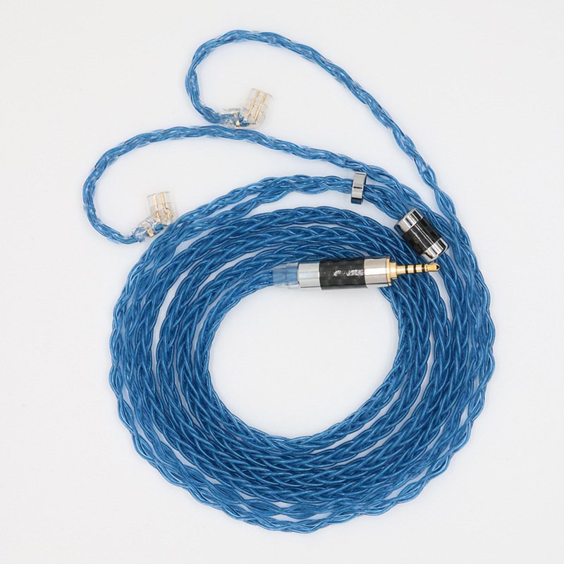 8-Core Deep Blue Silver-Plated Single Crystal Copper Headphone Cable DIY Upgrade Cable for Sennheiser-Headphone cable96