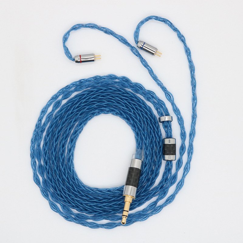 8-Core Deep Blue Silver-Plated Single Crystal Copper Headphone Cable DIY Upgrade Cable for Sennheiser-Headphone cable97