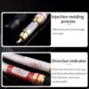 Silver pleated OFC OCC copper cable with braid car rca cables HIFI audio cable-04