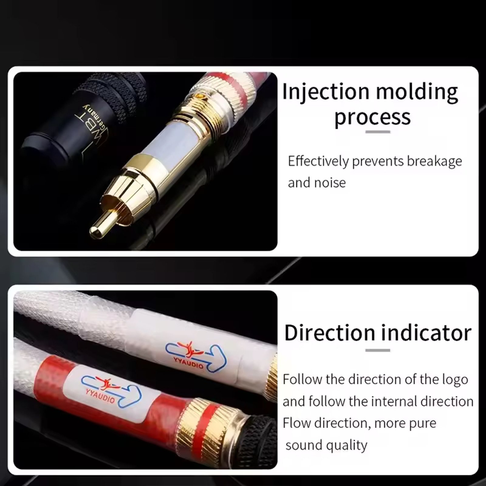 Silver pleated OFC OCC copper cable with braid car rca cables HIFI audio cable-04