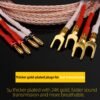 YYAUDIO OCC 8TC speaker cable fever speaker amplifier HiFi connection cable Y-Y Banana plug-Banana plug Y-Banana plug-05
