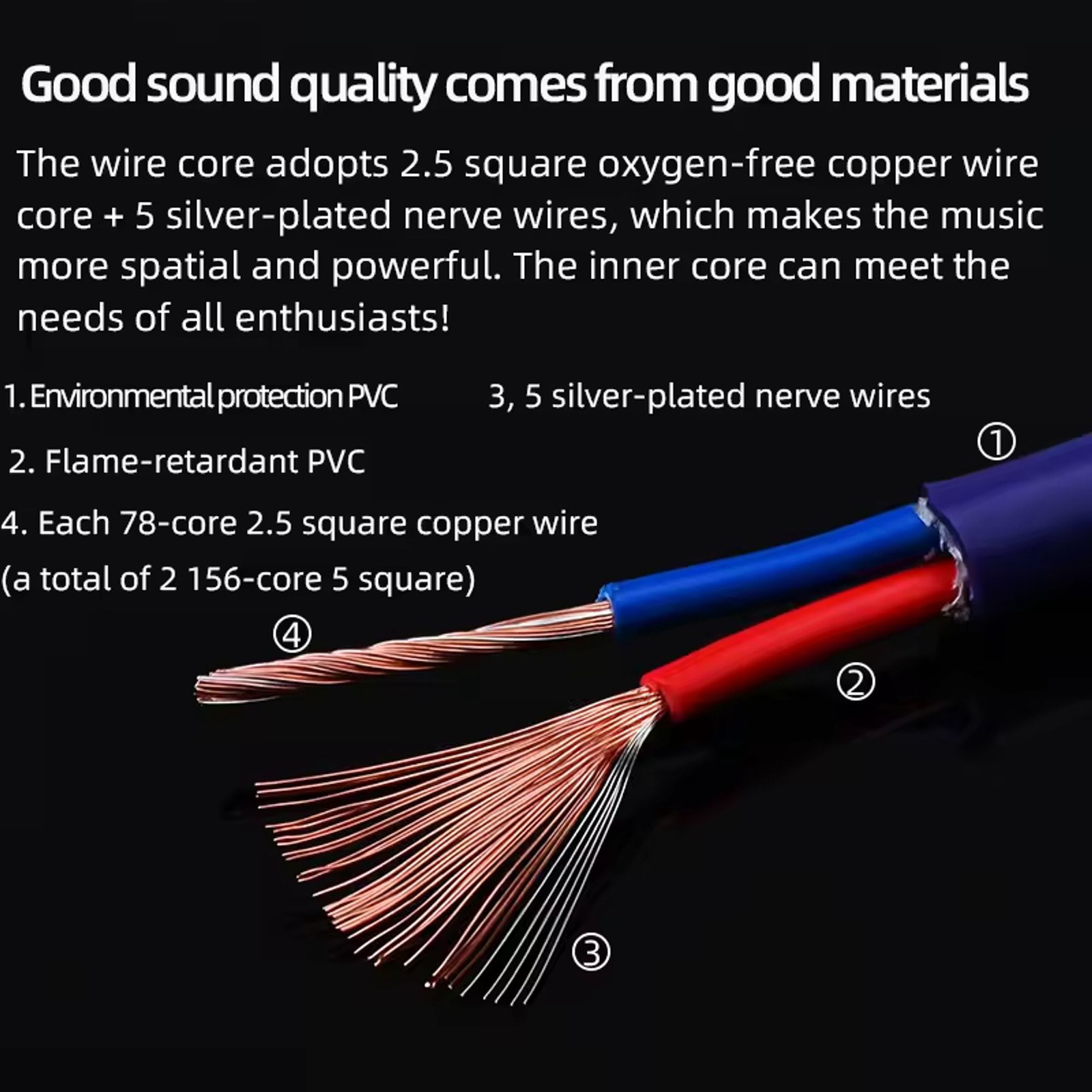 HIFI speaker cable pure copper with silver-plated nerve banana Y plug main speaker surround sound cable connection dedicated cab-01