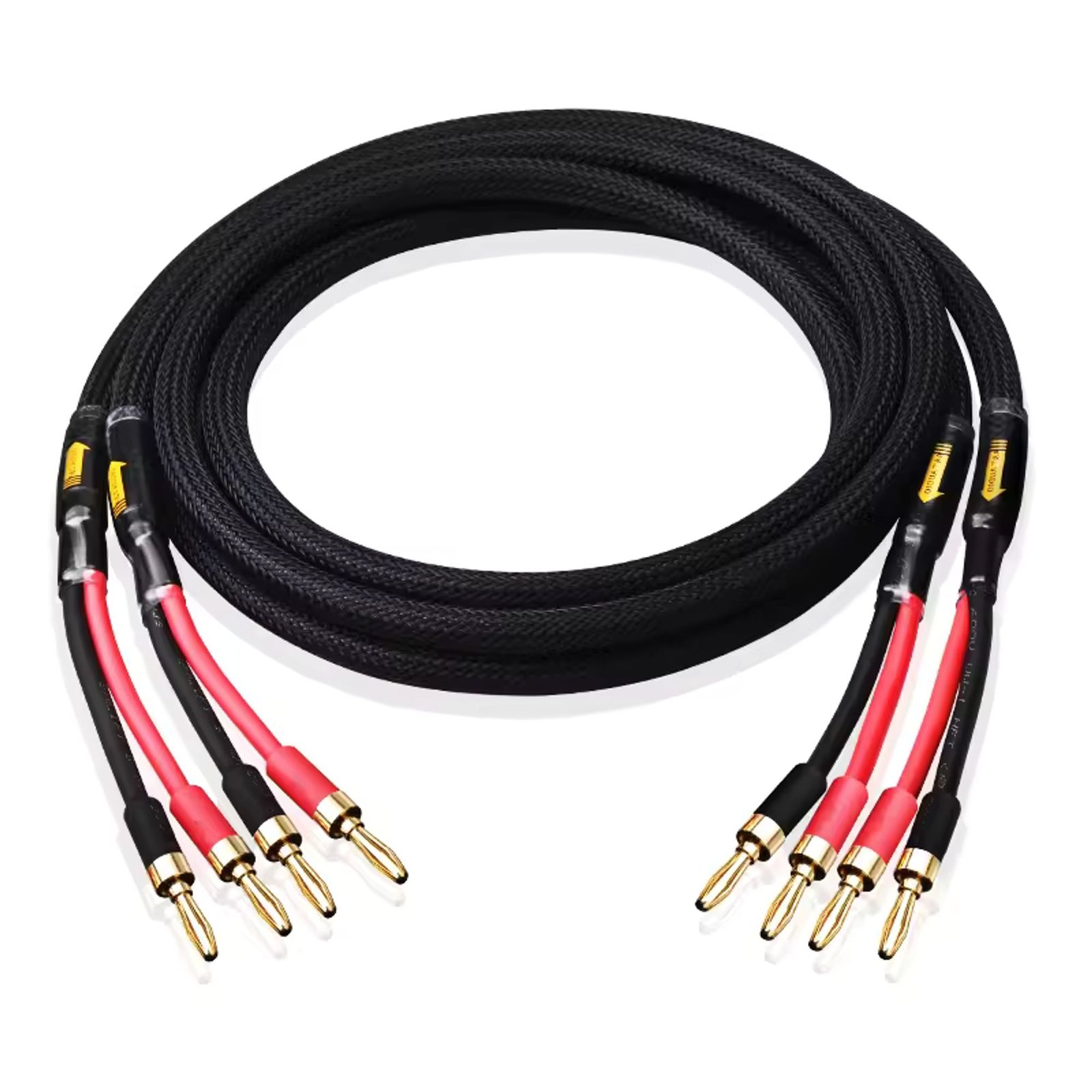 HIFI speaker cable pure copper with silver-plated nerve banana Y plug main speaker surround sound cable connection dedicated cab-03