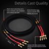 HIFI speaker cable pure copper with silver-plated nerve banana Y plug main speaker surround sound cable connection dedicated cab-06