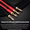 HIFI speaker cable pure copper with silver-plated nerve banana Y plug main speaker surround sound cable connection dedicated cab-02