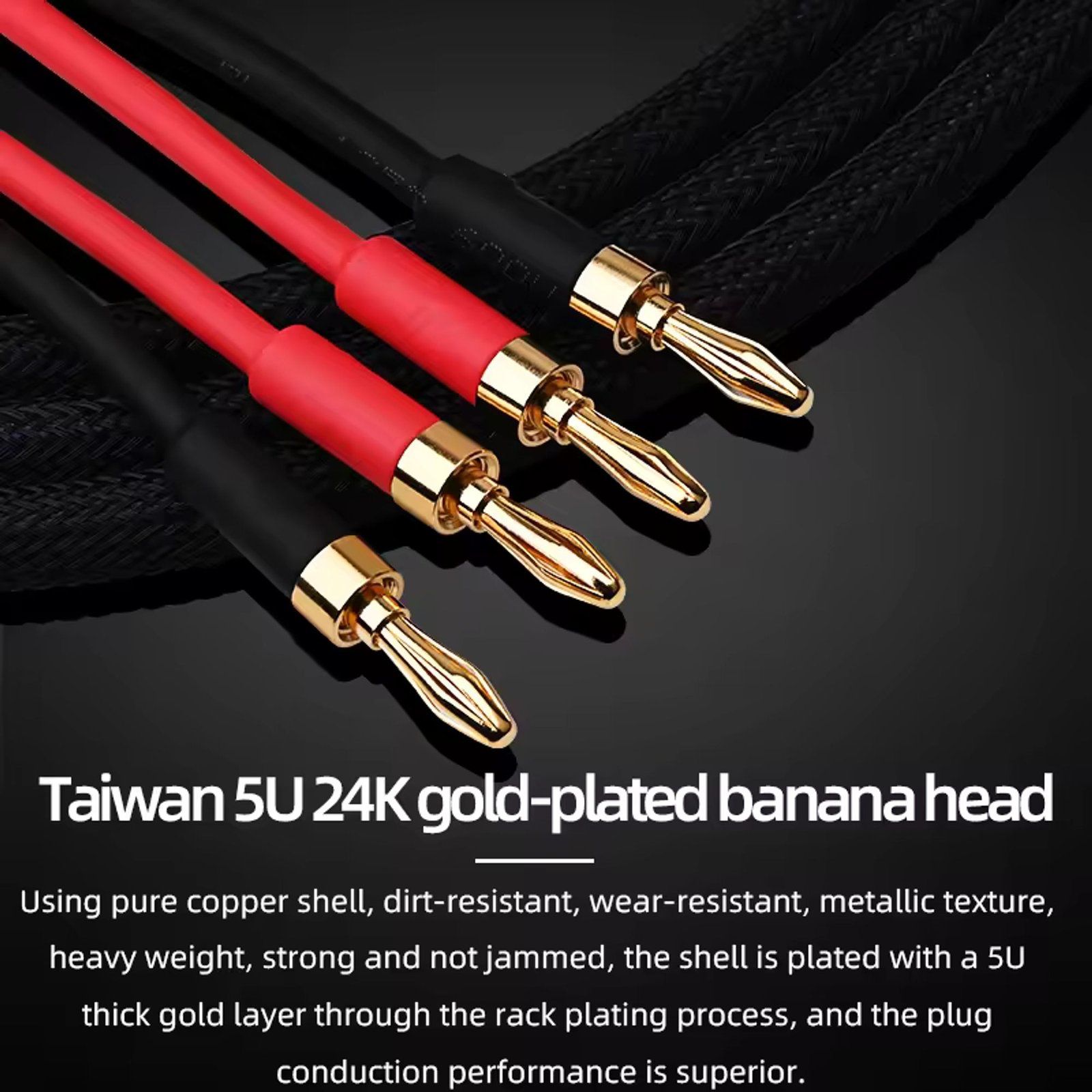 HIFI speaker cable pure copper with silver-plated nerve banana Y plug main speaker surround sound cable connection dedicated cab-02